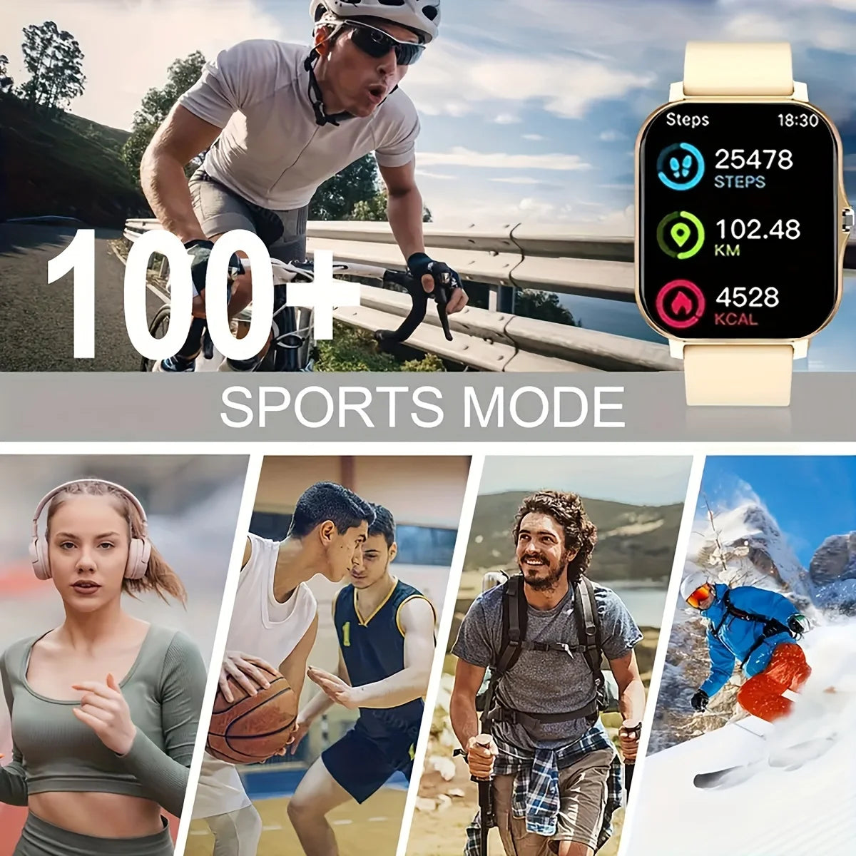 Smartwatch 2025 Hombre Mujer 1.83" Pantalla Táctil - Bluetooth Llamadas Monitoreo Deportivo Android iOS