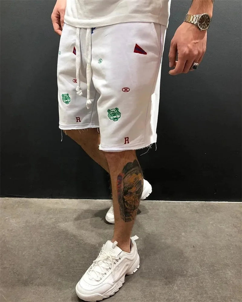 Shorts Cargo Hombre Casuales - Bermudas Bordadas Ajuste Relajado Algodón
