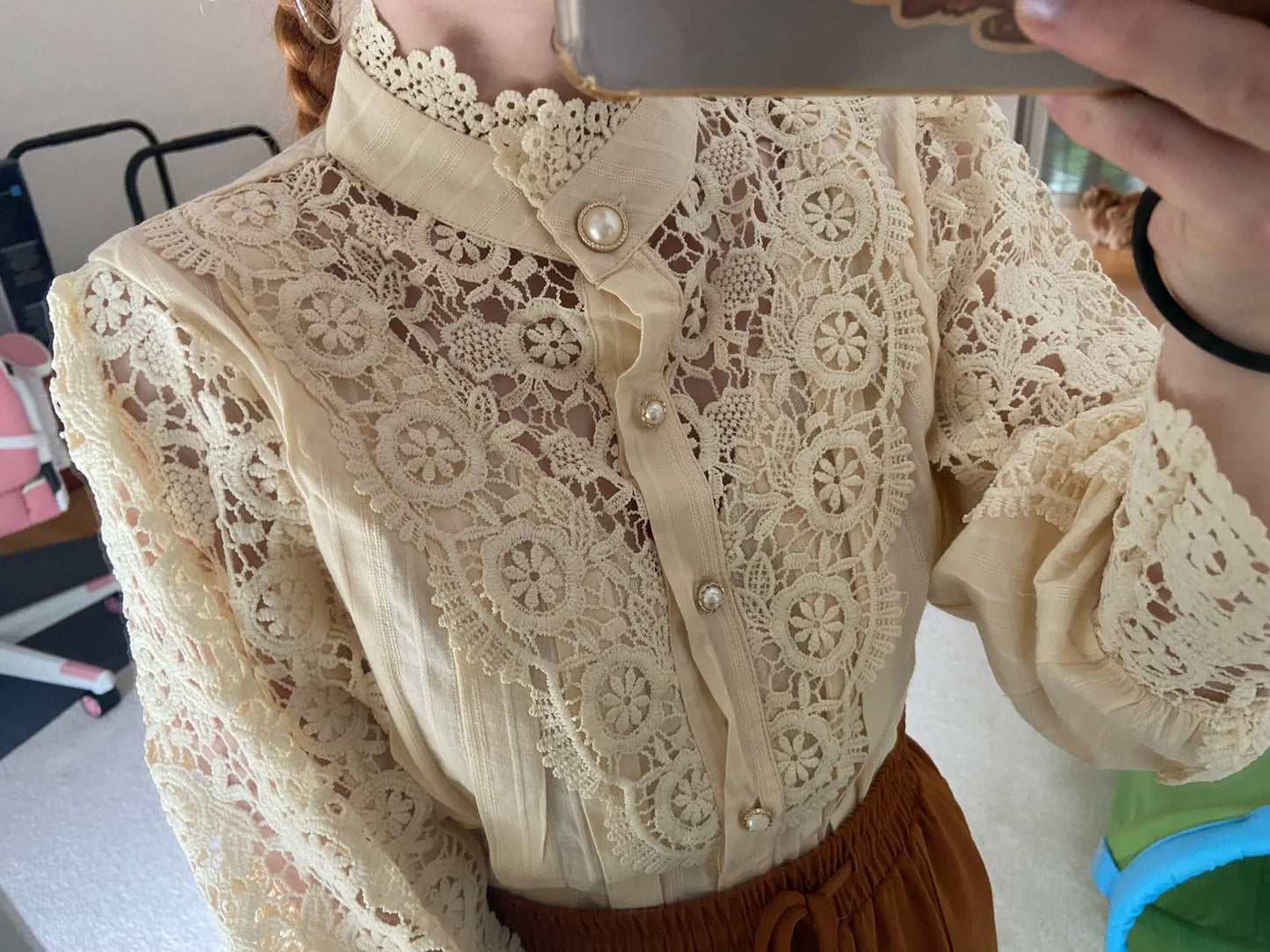 Blusa Encaje Mujer Manga Larga - Camisa Elegante Moda 2024