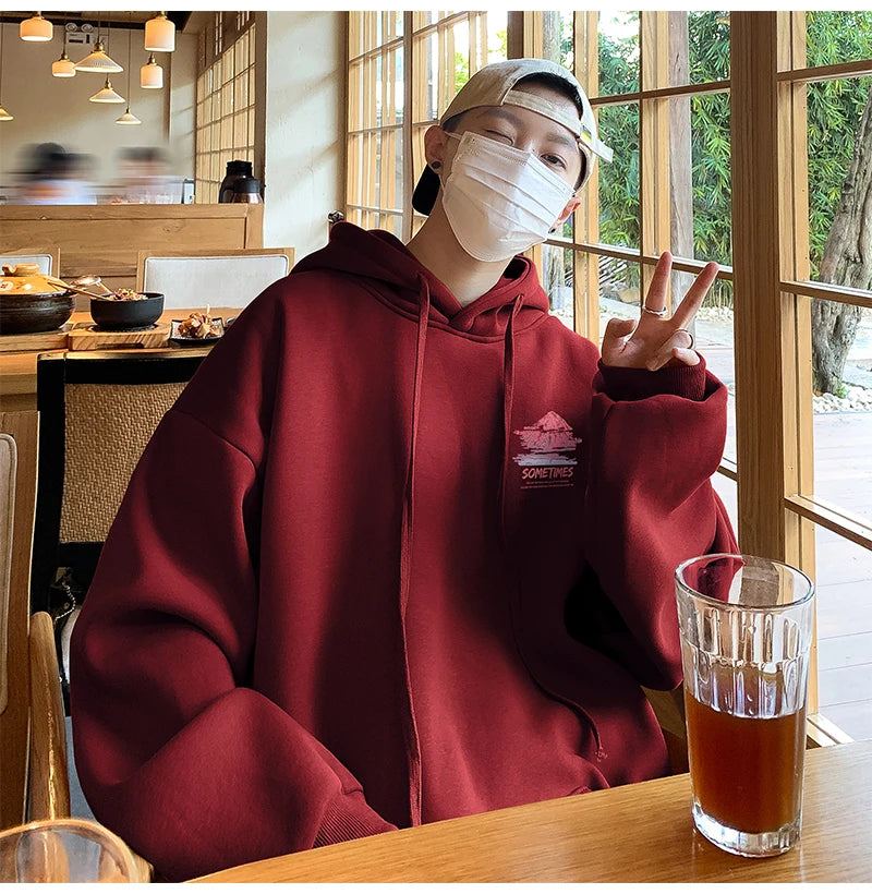 Sudadera Hombre Oversized Blanca 5XL - Hoodie Plain Casual