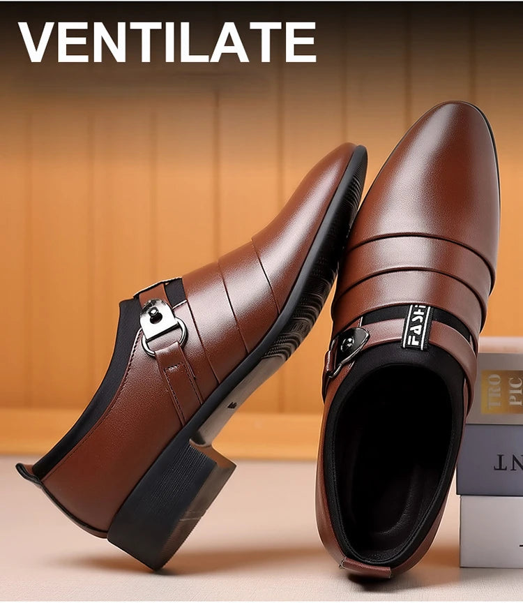 Zapatos Vestir Hombre Slip-On - Formales Boda Oficina Trabajo Loafers Elegantes