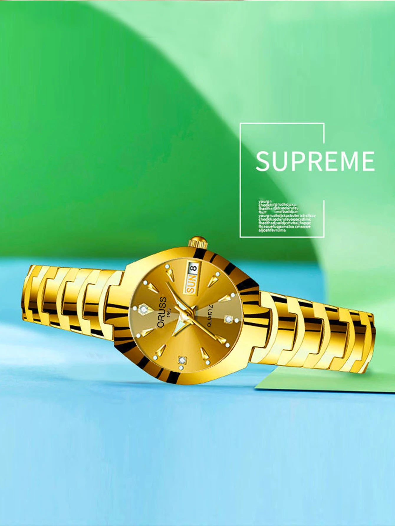 Reloj ORUSS para Pareja - Cuarzo Luxury Acero Inoxidable Resistente al Agua