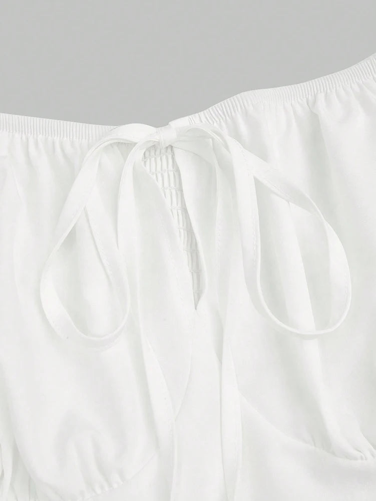 Vestido Mujer Francés Sin Tirantes - Vestido Largo Cintura Alta Elegante