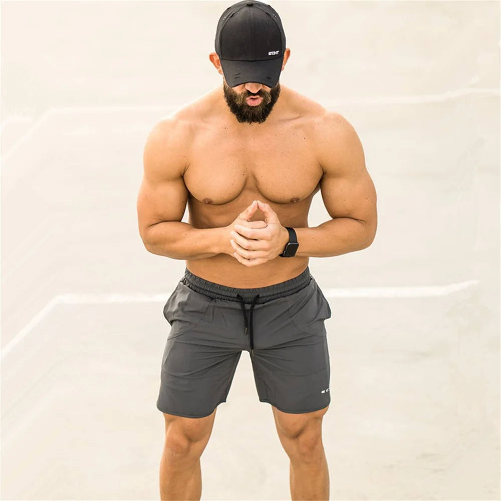 Shorts Gimnasio Hombre Fitness - Pantalones Cortos Secado Rápido Bodybuilding