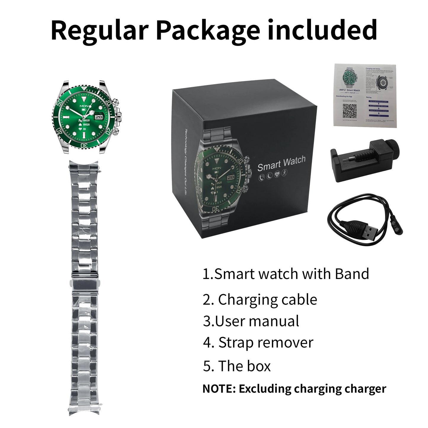 Smartwatch AW12 Luxury 2024 - Acero High-End Android iOS Réplica Military