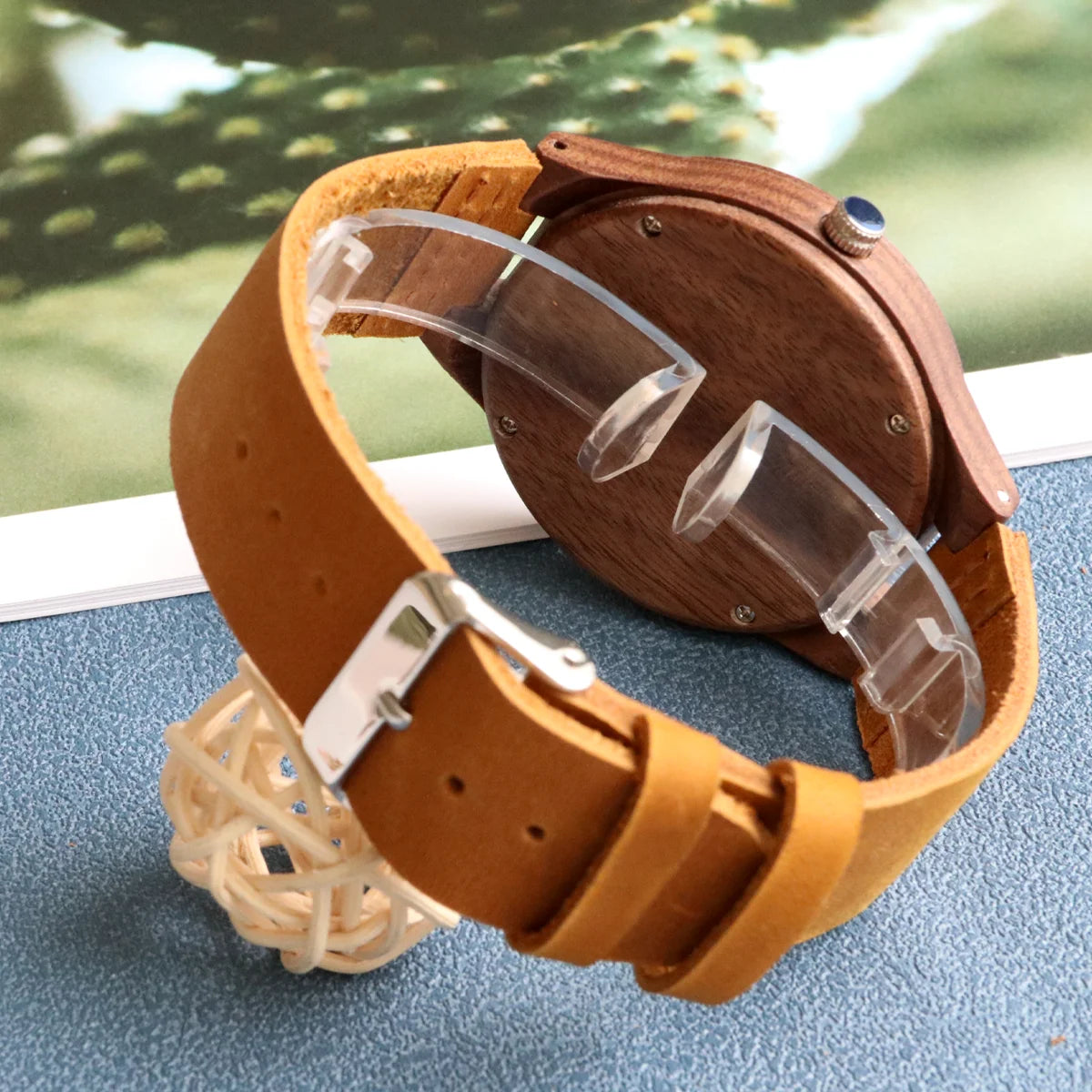 Reloj Madera Hombre y Mujer - Cuarzo Personalizable Unisex Ecológico