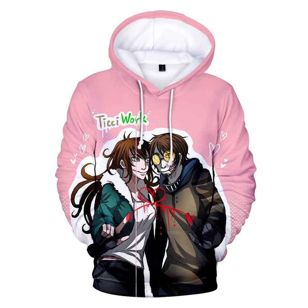 Sudadera Hombre Streetwear Creepypasta - Hoodie Ticci Toby Cosplay Otoño
