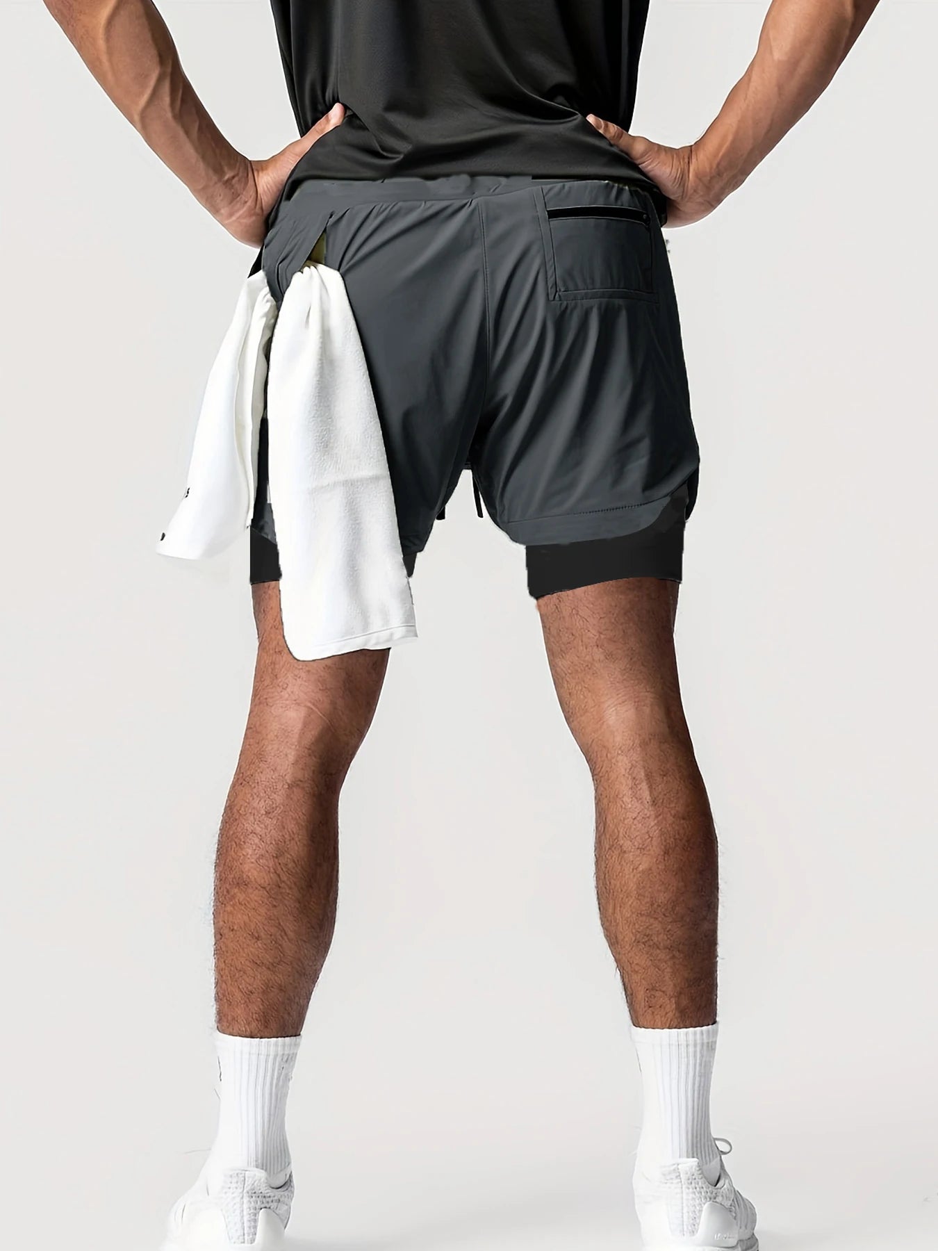 Shorts Deportivos Hombre Doble Capa - Pantalones Baloncesto Secado Rápido