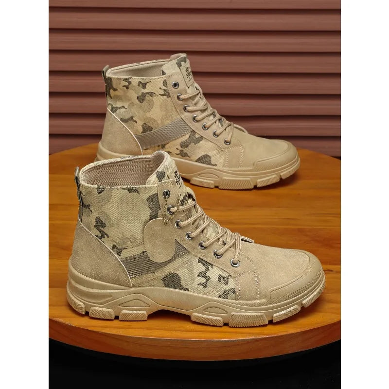 Botas Hombre Altas Camuflaje - Casual Deportivas Outdoor Resistentes Trendy Fashion