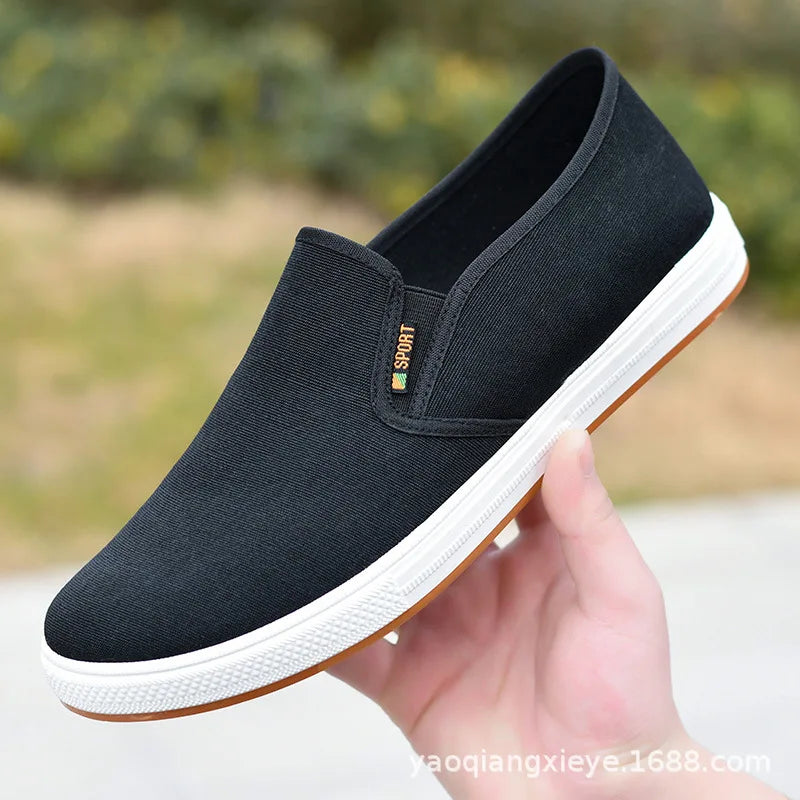 Sneakers Canvas Hombre Slip-On - Zapatillas Casual Vulcanizadas Ligeras Sin Cordones