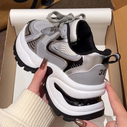 Sneakers Fashion Mujer 2025 - Zapatillas Running Luxury Plataforma Transpirables