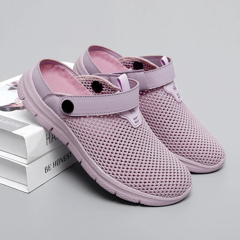 Sandalias Playa Mujer Transpirables - Zuecos Jardín Aqua Trekking Talla Grande