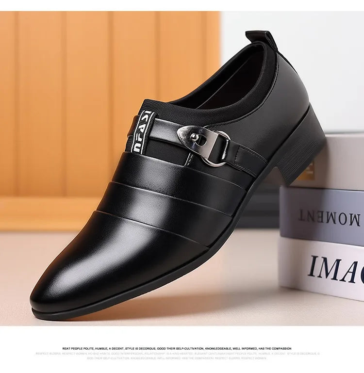Zapatos Vestir Hombre Slip-On - Formales Boda Oficina Trabajo Loafers Elegantes