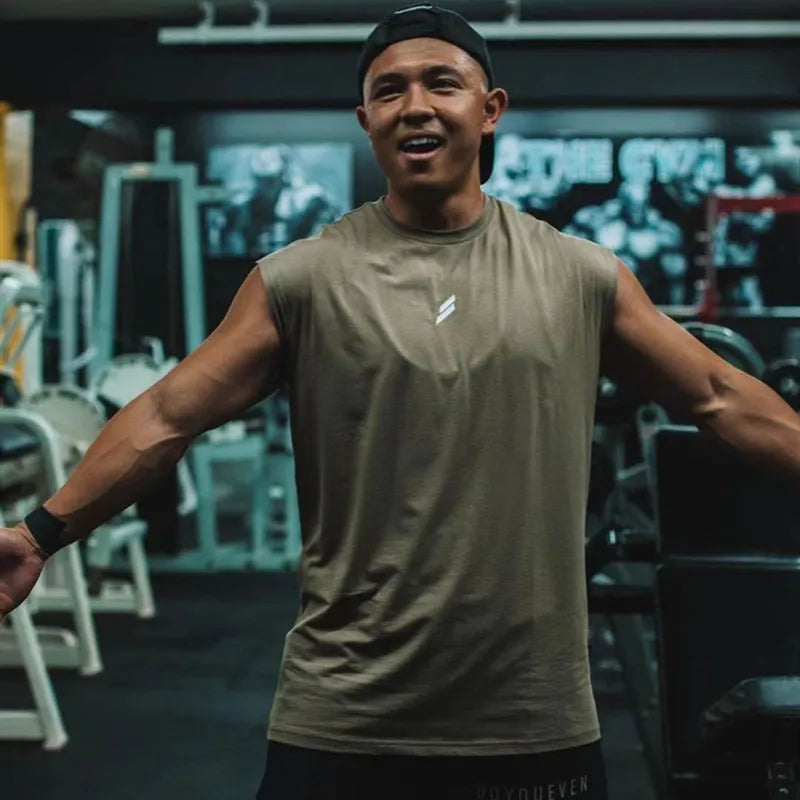 Camiseta Deportiva Hombre Sin Mangas - Chaleco Secado Rápido Verano