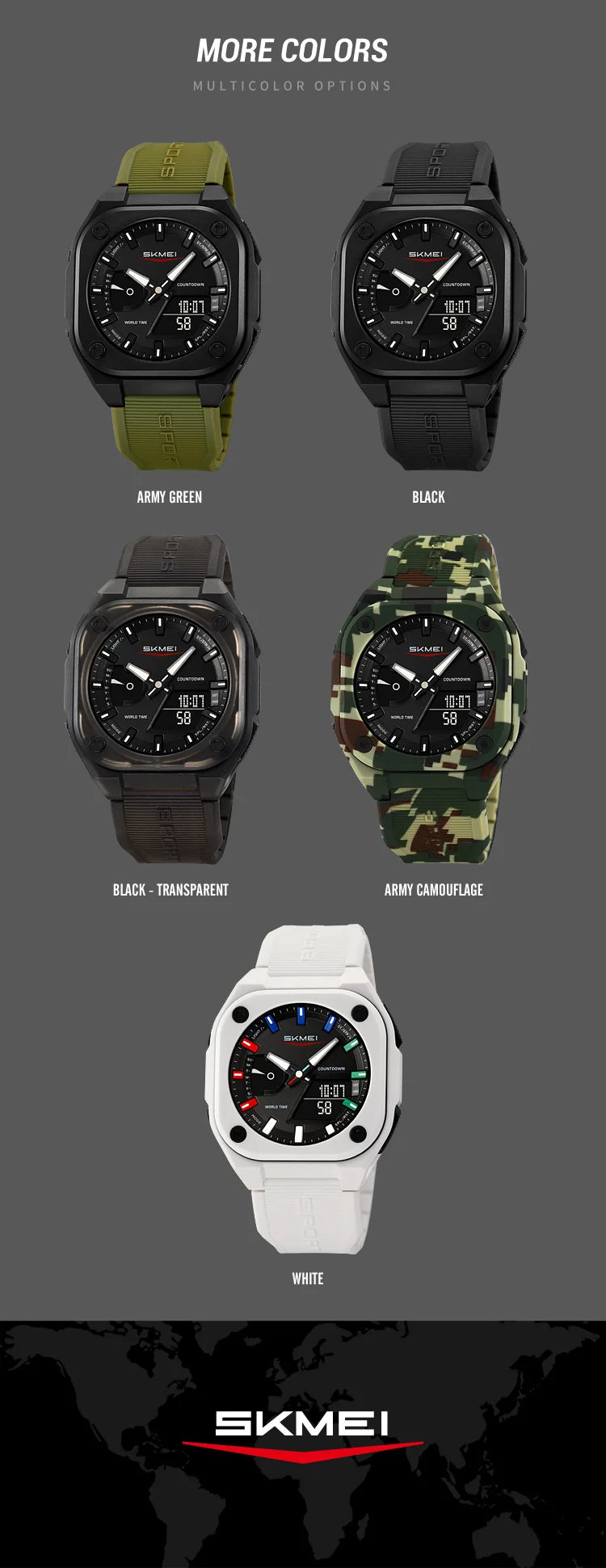 Reloj SKMEI Deportivo Digital - Electrónico Resistente al Agua para Hombre y Mujer