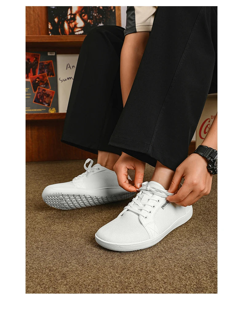 Zapatos Hombre Minimalistas Barefoot - Punta Ancha Zero Drop Transpirables Malla Ligeros Walking
