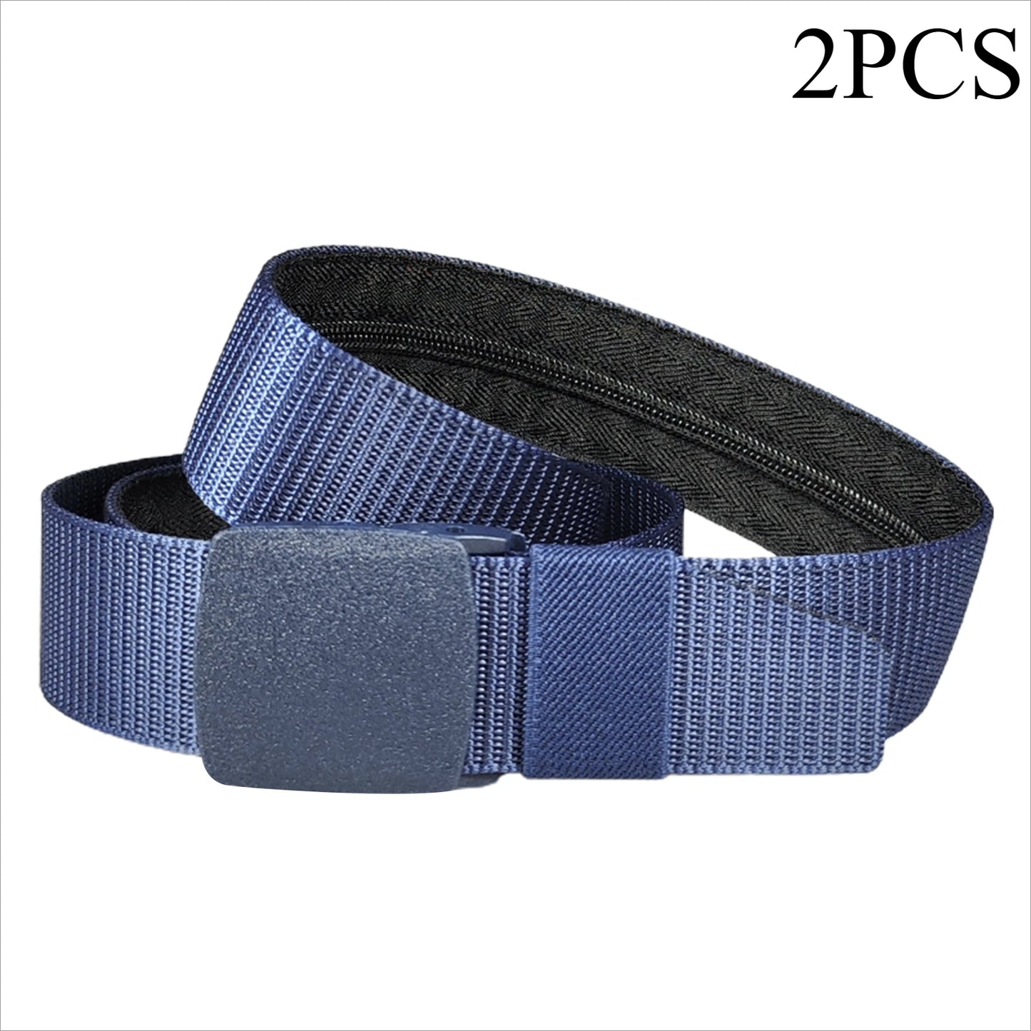 Cinturón Hombre con Bolsillo Secreto Cremallera - Nylon Seguridad Anti-Robo Cartera Oculta Regalo