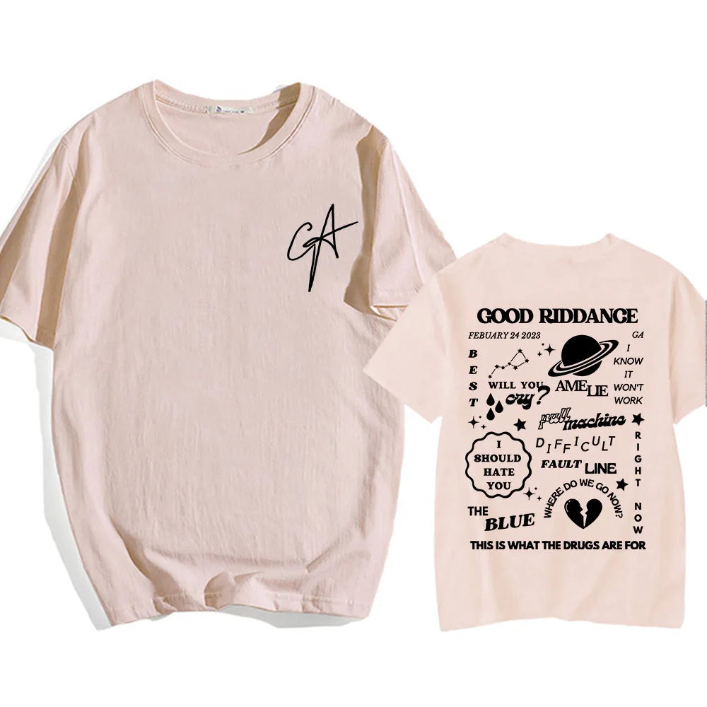 Camiseta Gracie Abrams Good Riddance - Unisex Hip Hop Verano