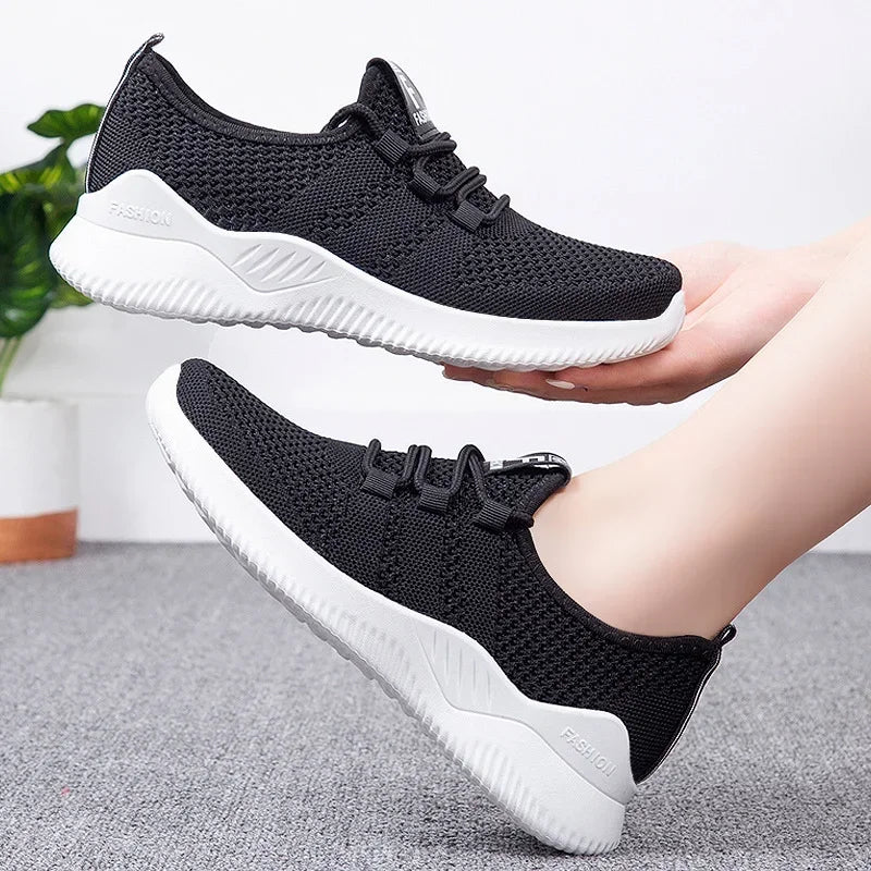 Sneakers Plataforma Mujer Verano - Zapatillas Transpirables Versátiles Cordones