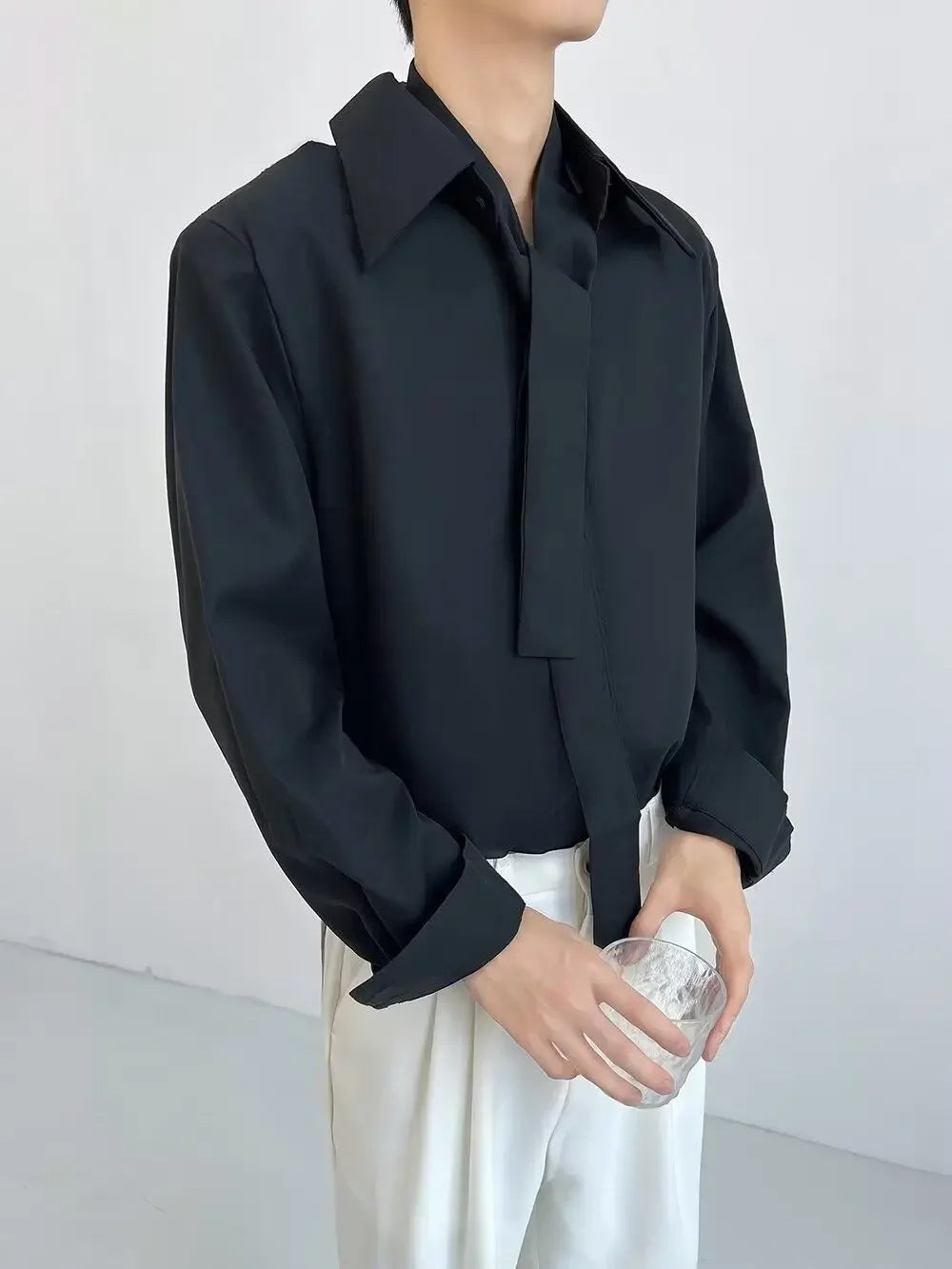 Camisa Hombre Casual Suelta Otoño - Manga Larga Trendy Brands Ins Joven