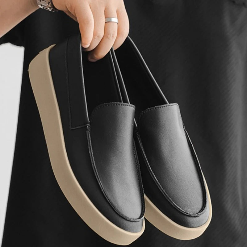 Zapatos Cuero Hombre Formales - Oxford Walking Ligeros Cómodos Suela Plana Fashion