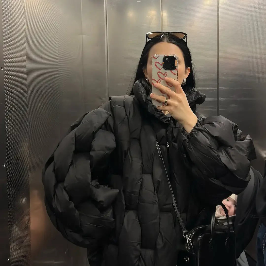 Abrigo Algodón Mujer Casual - Abrigo Cuello Alto Cremallera Corto Invierno