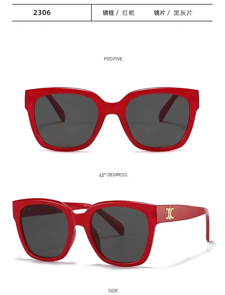 Gafas Sol Unisex Verano 2025 - Lentes Cuadradas Slim Anti UV Simples