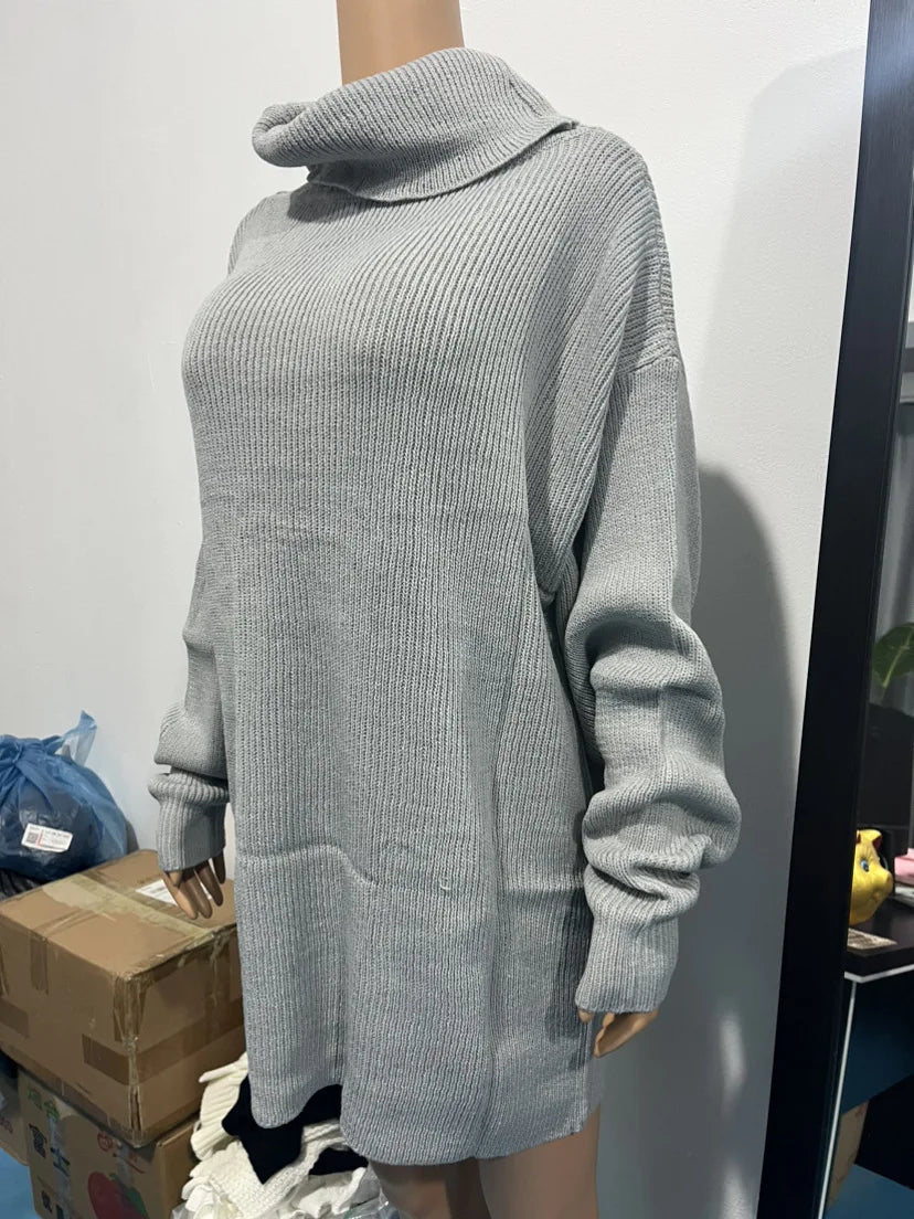 Suéter Mujer Cuello Alto Oversize - Jersey Cálido Otoño Invierno