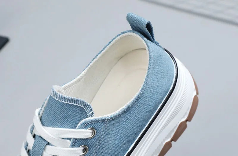 Zapatos Canvas Designer Mujer Verano - Sneakers Plataforma Alta Fashion