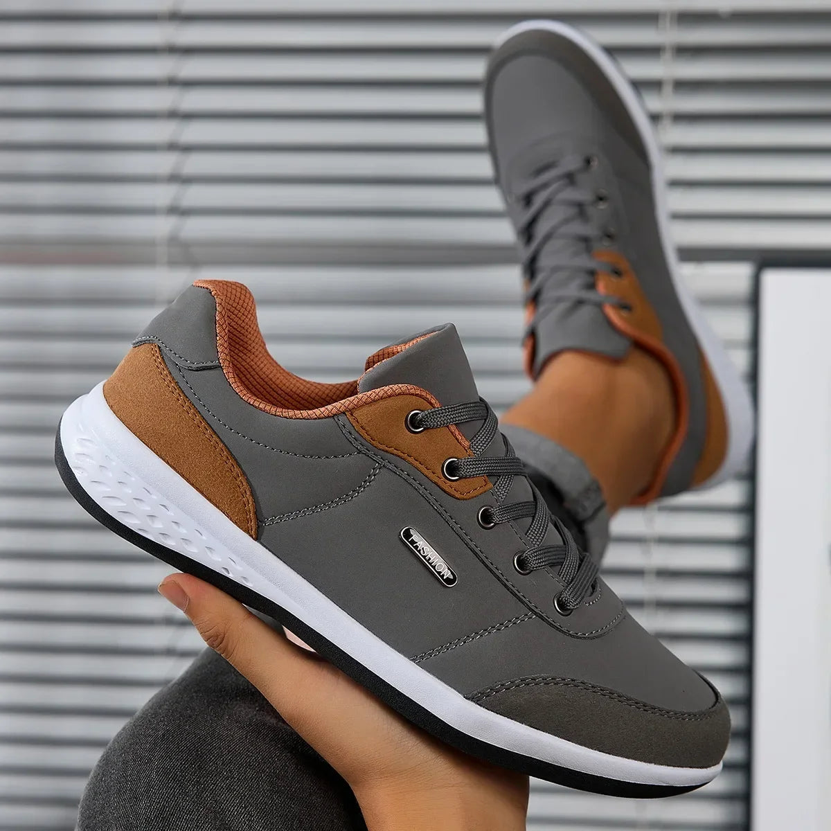 Sneakers Hombre Cuero Impermeables - Primavera Otoño Walking Leisure Deportivos Antideslizantes Tennis