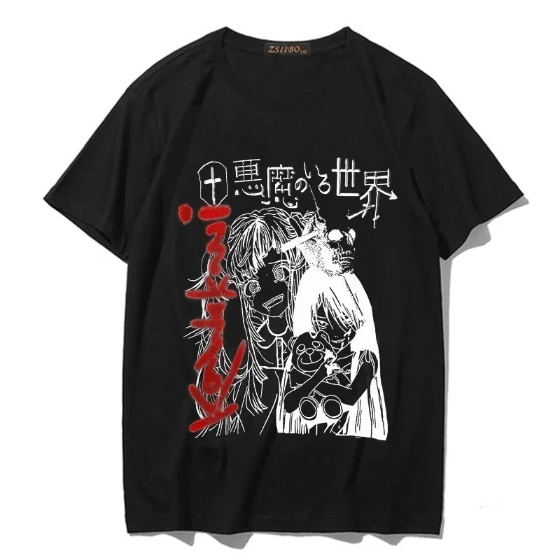 Camiseta Oversized Mujer Gótica - Top Harajuku Y2K Grunge