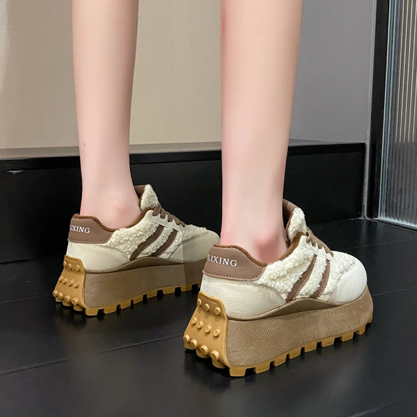 Zapatillas Mujer Invierno Deportivas - Suela Gruesa Cálidas Casual