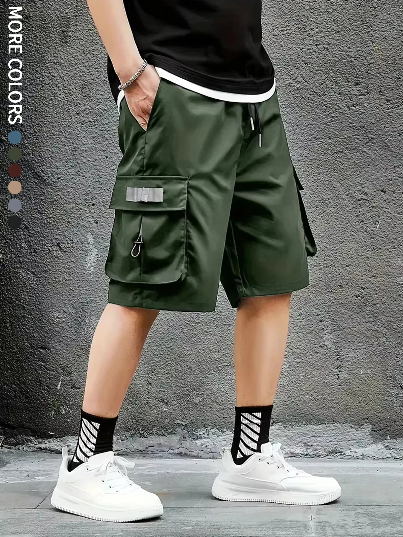 Shorts Cargo Hombre Outdoor - Pantalones Viajes Bolsillos Grandes Verano