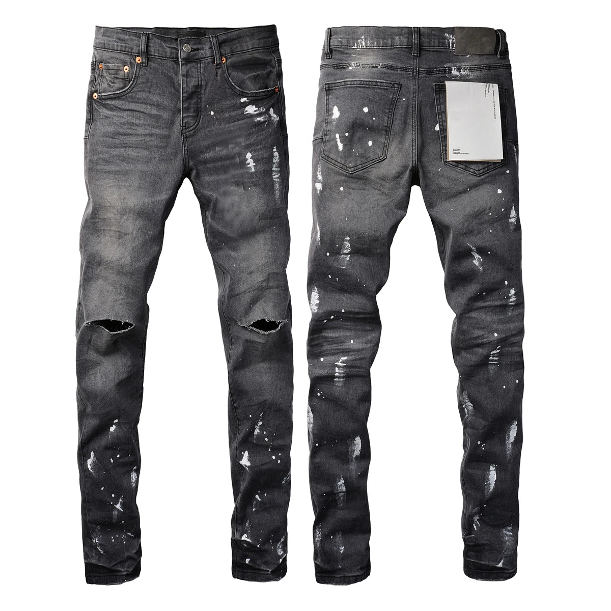 Vaqueros Hombre 2025 High Street Rotos - Jeans Skinny Desgastados Azul Cintura Baja Fashion