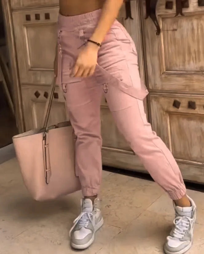 Pantalón Cargo Mujer Streetwear - Pantalón Casual Primavera 2024