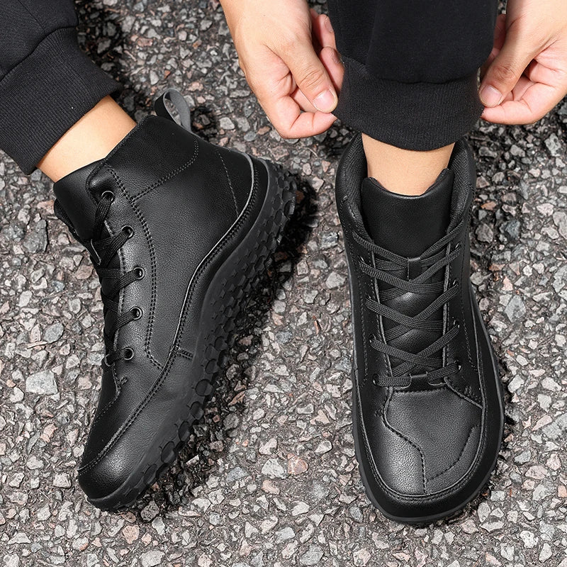 Botas Hombre Barefoot Senderismo - Puntera Ancha Hiking Montaña Cómodas