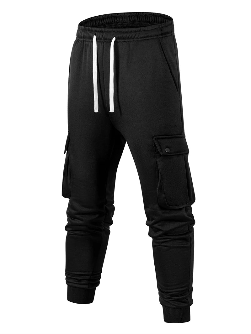 Pantalones Jogging Hombre Térmicos Cargo - Bolsillos Otoño Invierno Cálidos
