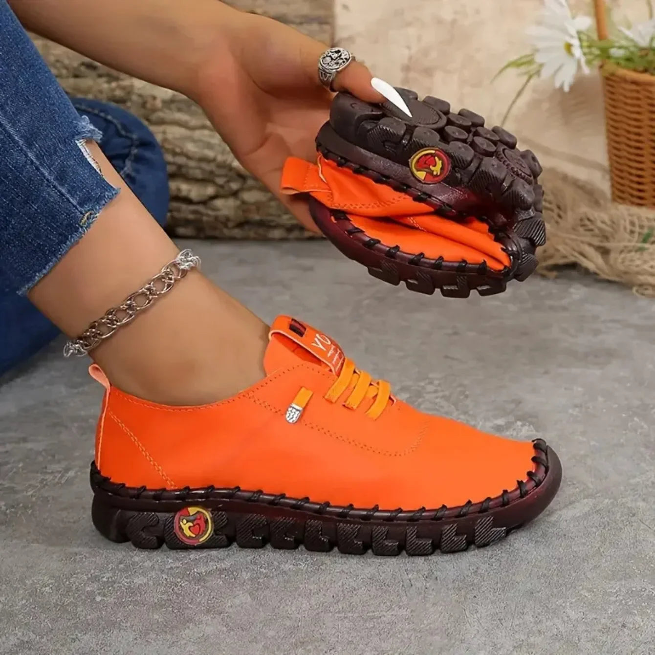 Sneakers Designer Mom Shoes Mujer - Zapatillas Suela Gruesa Outdoor Loafers