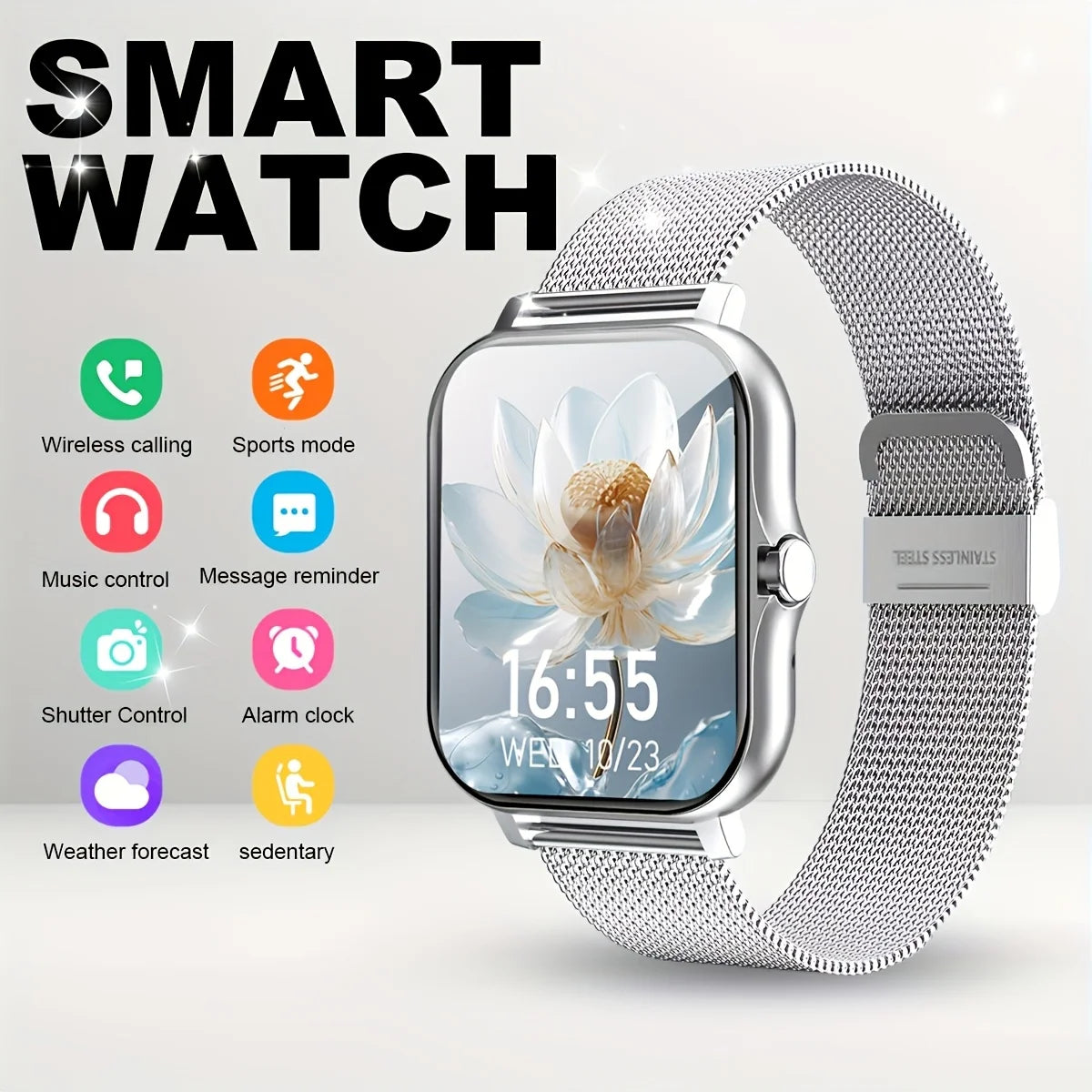 Smartwatch 2025 Hombre Mujer 1.83" Pantalla Táctil - Bluetooth Llamadas Monitoreo Deportivo Android iOS