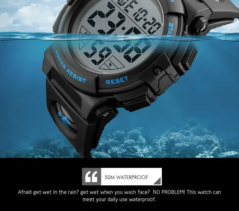 Reloj Deportivo Hombre SKMEI 1258 Digital - Multifunción Militar 5ATM Resistente al Agua Outdoor