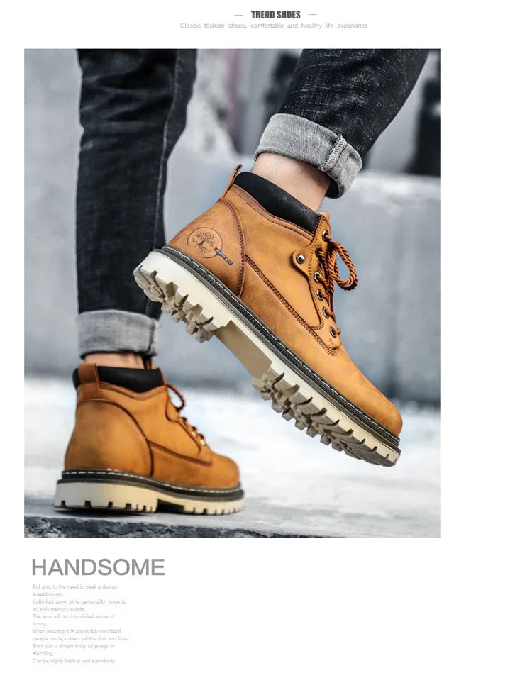 Botas Hombre High-Top Trabajo - Fashion Versátiles Deportivas Casual Cowboy