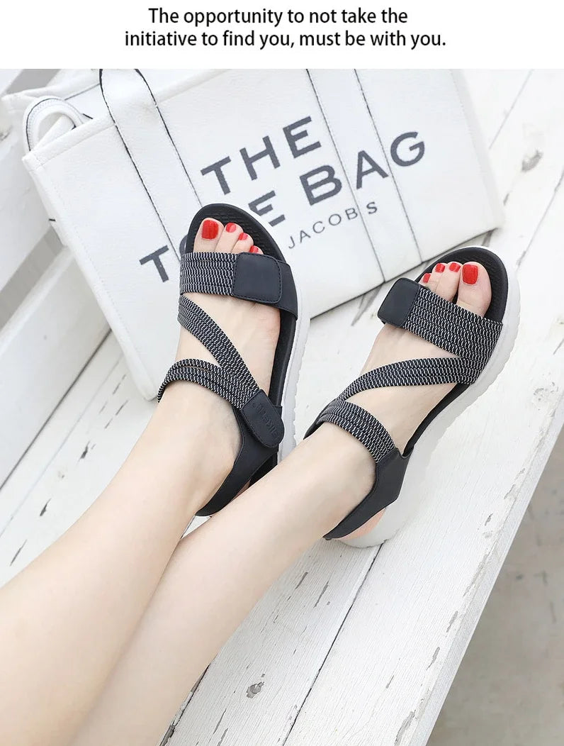 Sandalias Cuña Mujer Deportivas - Zapatos Playa Outdoor Aumenta Altura Cómodas Verano