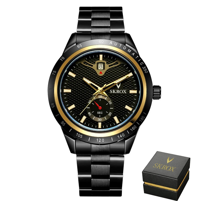 Reloj SKROX Automático Mecánico - Zafiro Acero Inoxidable Military Resistente al Agua