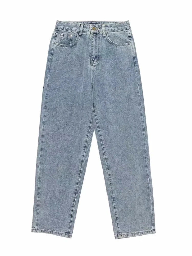 Jeans Baggy Hombre Casual Oversize - Pantalones Anchos Azul Y2K