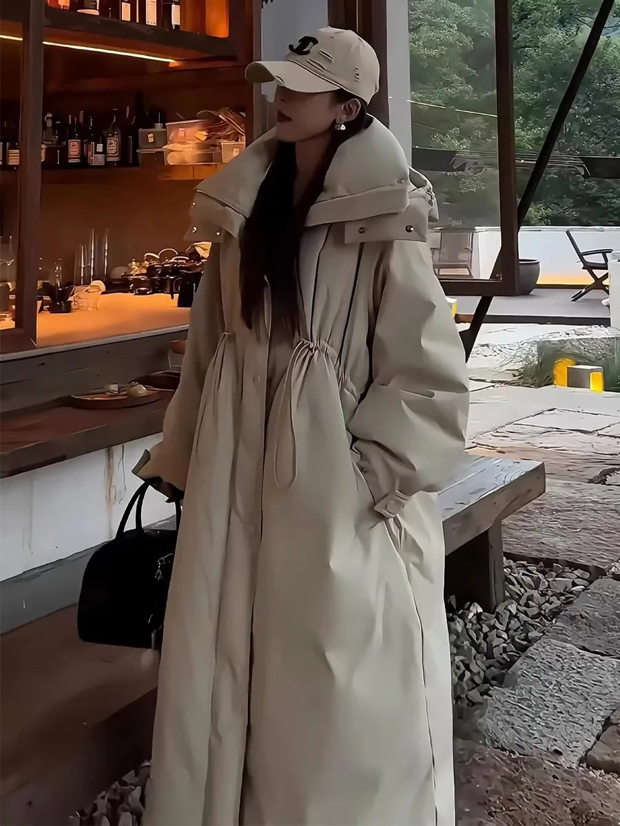 Abrigo Plumón Mujer Capucha - Abrigo Trench Medio Largo Pato Invierno