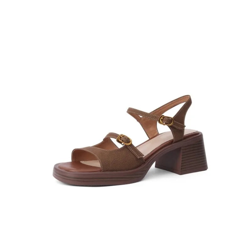 Sandalias Tacón Alto Mujer 2024 - Zapatos Elegantes Designer Open Toe