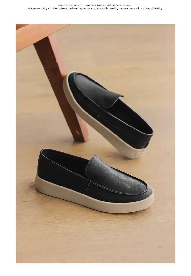 Zapatos Cuero Hombre Formales - Oxford Walking Ligeros Cómodos Suela Plana Fashion