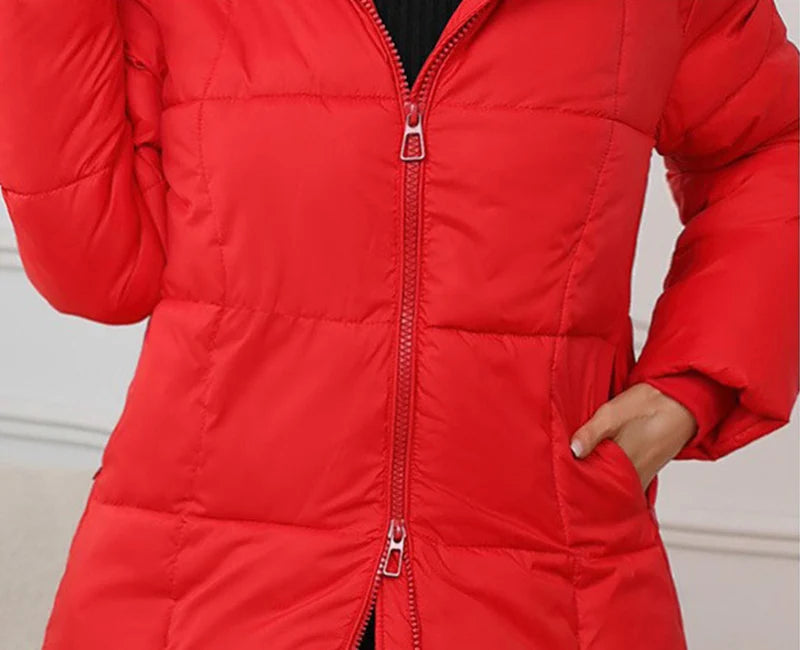 Abrigo Acolchado Mujer Invierno - Parka Capucha Largo