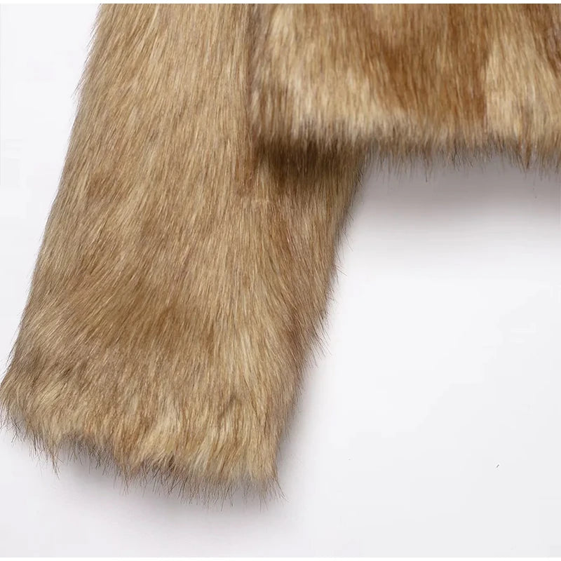 Chaqueta Piel Mujer Elegante - Chaqueta Cuello Alto Holgada 2025