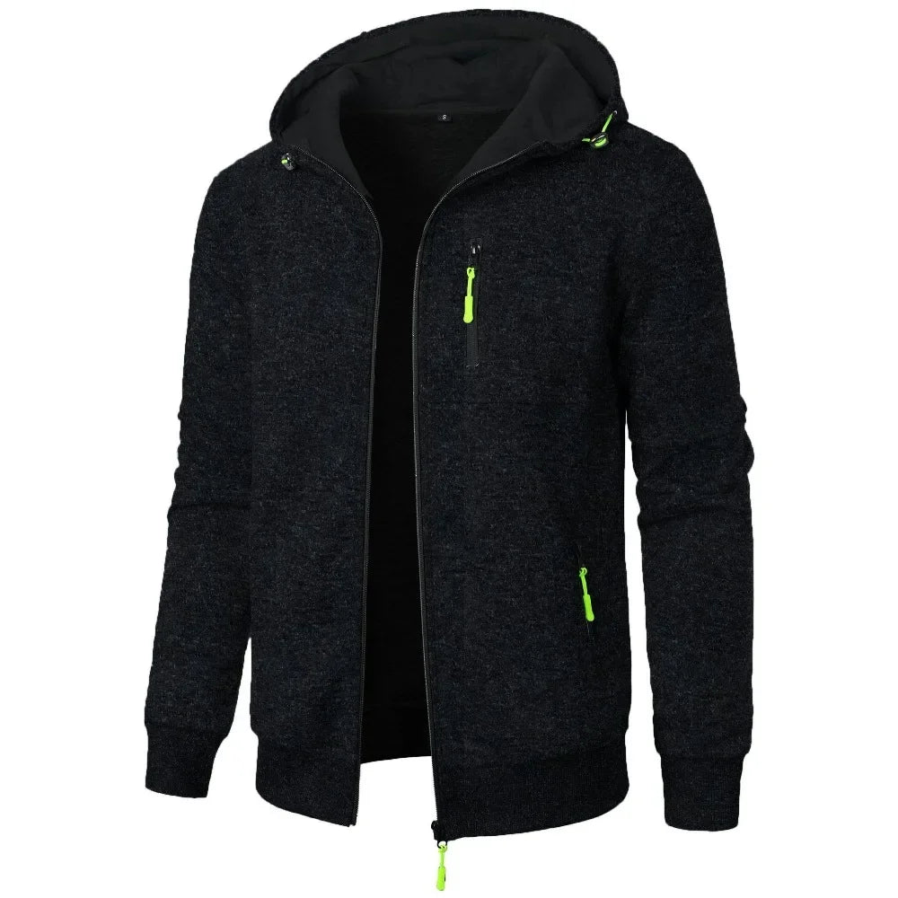 Sudadera Hombre Capucha Deportiva - Chaqueta Cremallera Slim Fit Streetwear